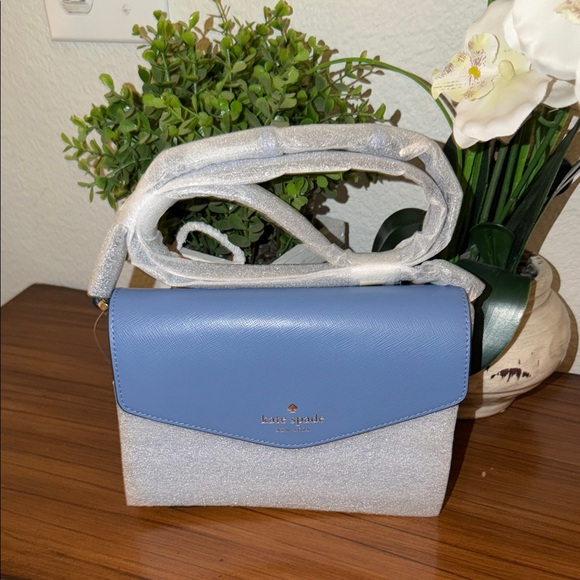 Kate Spade Silver and Blue Crossbody Bag - Picture 1 of 5